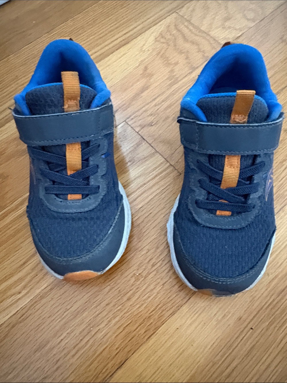 Kids Navy and Orange Athletic Shoes - Lightweight Comfort